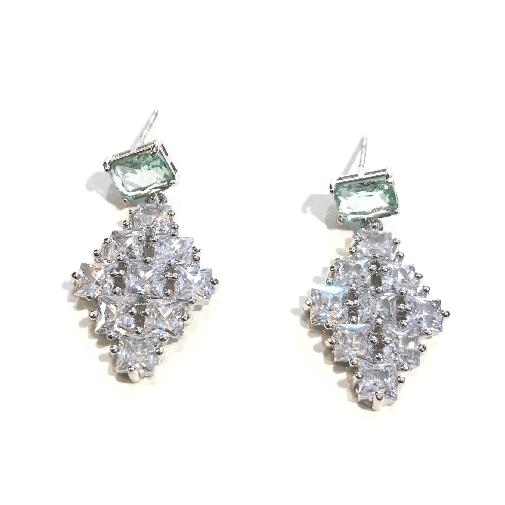Gemstone Silver Post Earrings