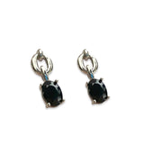 Amy Birthstone Chain Oval Earrings