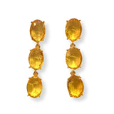 Crytsa Oval Drop Earrings