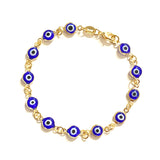Gold Filled Evil Eye 7” Bracelet