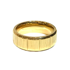 Joellery Striped Stainless Steel Rings