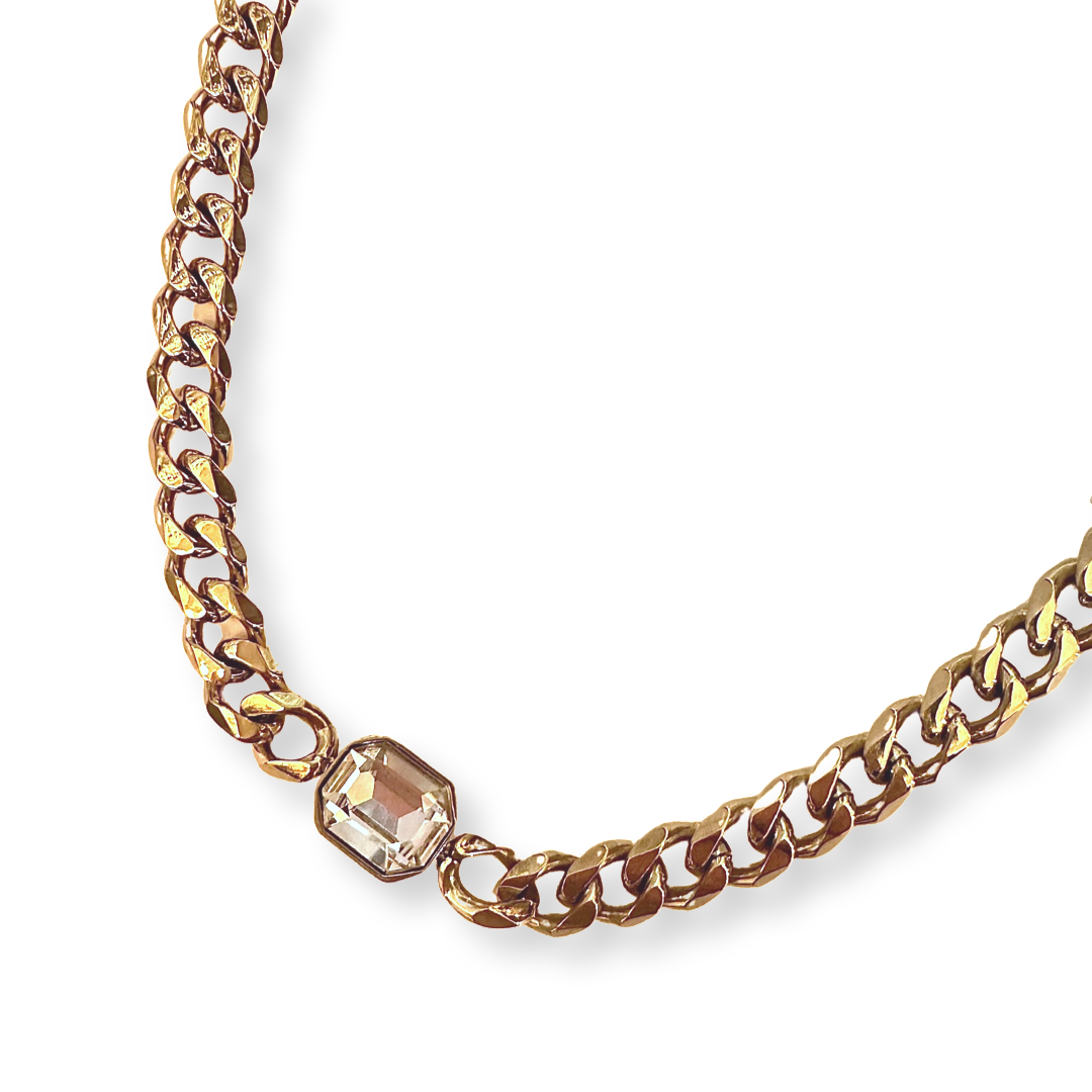 Stanley Gem Chain Necklace - Clear