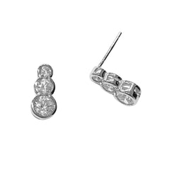Amy Triple Bezel Studs