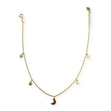 Star Moon Charm Anklet