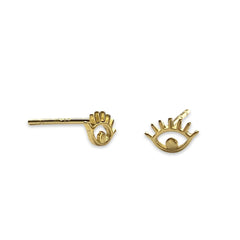 Evil Eye Lash Stud Earrings