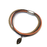 Kory Leaf Leather Bracelet