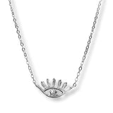 Evil Eye Baguette Lash Necklace