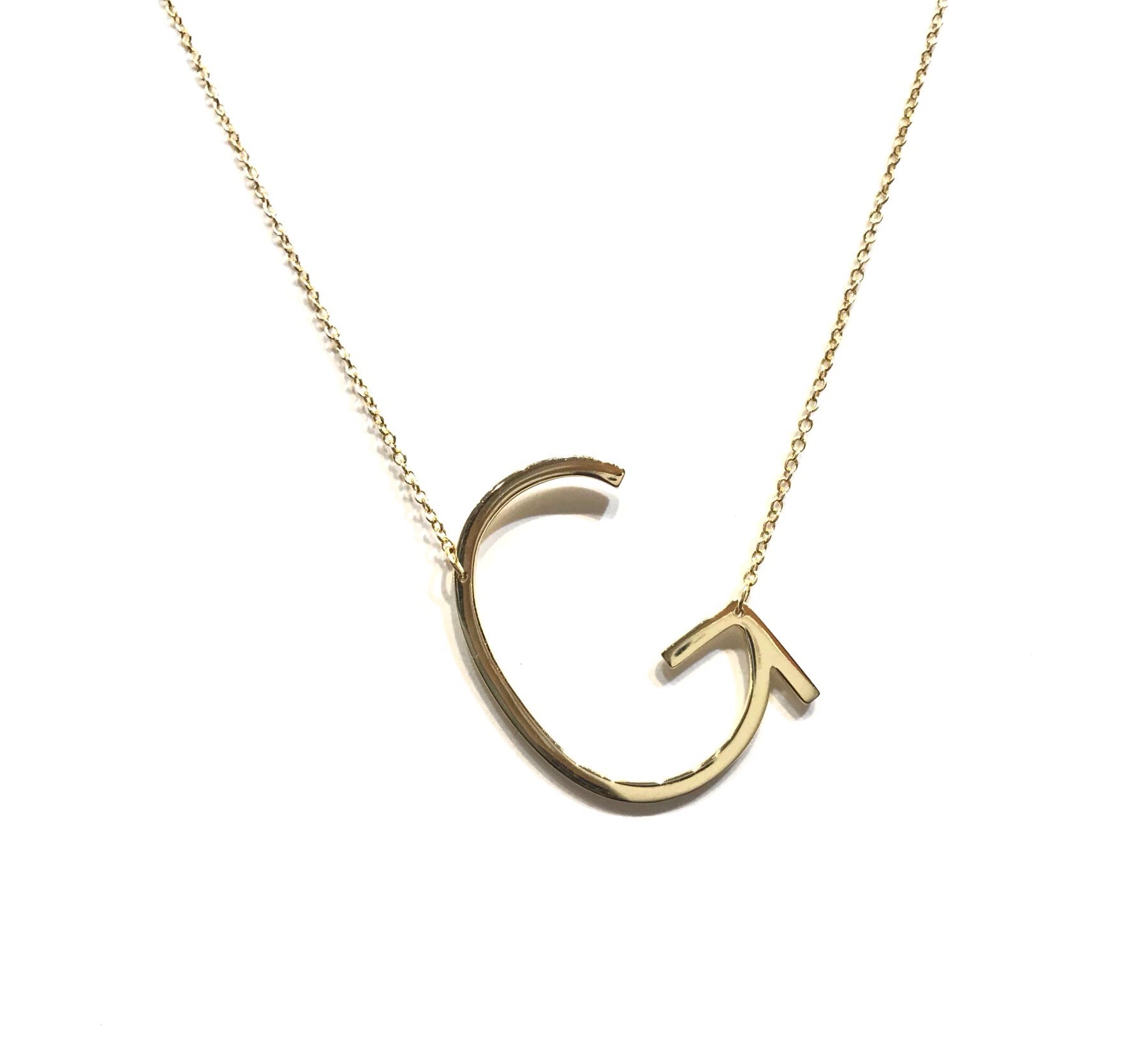 Floral Letter G Necklace