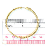 Sparkle Bezel French Clasp Large 2” Hoops