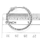 Sparkle Bezel French Clasp Small 1.1” Hoops