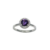 Adriene Round Halo Ring